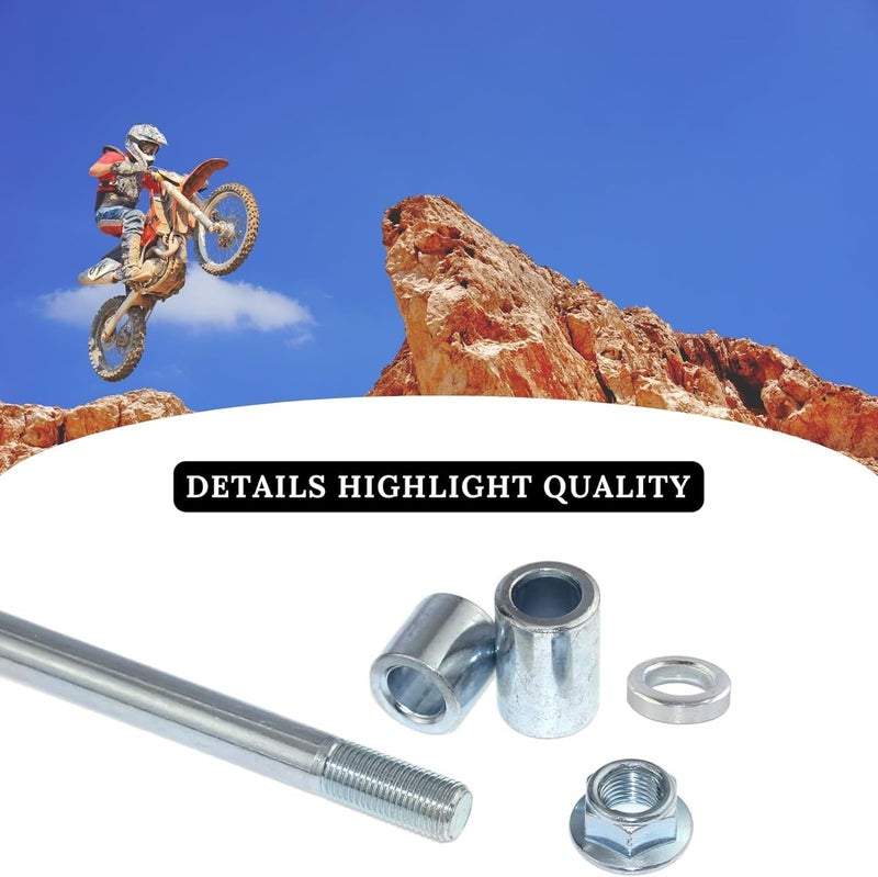 SIPARTS 12mm 220mm Front Rear Axle with Bushing 5mm 20mm 30mm Fit for Pit Dirt Bike Moped Scooter QUAD ATV Mini Bike Parts - Image 3